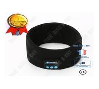 TD® Bandeau électronique écouteurs intégrés homme femme kit main libre appel réponse musique sport bandeau high tech couleur noir