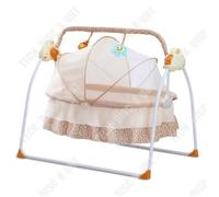 TD® Berceau électrique portable pliable chaise berçante intelligente coaxing berceau mère et bébé fournitures avec moustiquaire