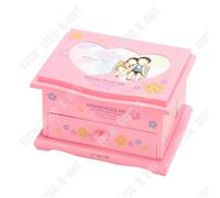 TD® Boîte à musique 14.5*11*9cm Miroir de maquillage intégré Modélisation à la mode Cadeau d'anniversaire pour les filles