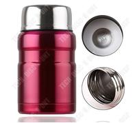 Td® Bouteille Bol Porte-Aliments Termos Alimentaire Isotherme En Acier Inoxydable Rouge 500 Ml Froid Chaud Café Repas Transportable