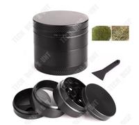 Td® Broyeur Moulin Herbe Épice 4 Parties Broyage Grinder Tamis Hachoir 4 Parties/ Utile / Compact/ Mouliner/ 55 Mm/ 4 Couches /Noirs