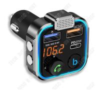 Td® Bt23 Voiture Mp3 Bluetooth Lecteur Mains Libres Appel U Disque Clé À Cinq Voies Musique Rythme Transmetteur Fm Est Largement Uti