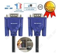 TD? cables vga vers vga 1.5m femelle audio apple display port mac pc ordinateur portable television projecteur box adaptateur