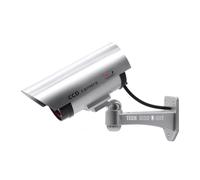 TD® Caméra de surveillance factice enregistrement de contenu sécurité domicile lieu travail fixation murale alimentation piles