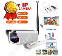 TD® Caméra de surveillance HD 1080P connectées Solaire WiFi Télécommande étanche angle d'inclinaison réglable avec un détecteur de