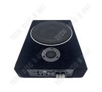 TD® Car Subwoofer Slim with Tweeter Subwoofer 8 inch Wooden High Power Subwoofer with Built-in Amplifier Under Seat Car Subwoofer