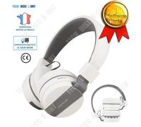 TD® casque bluetooth réduction de bruit sans fil sport sony gris blanc audio micro intégrée écouteurs stéréo oreillettes mode veille