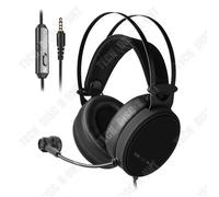 TD® Casque d'écoute filaire Rangement pliable Annulation silencieuse du bruit Conception du microphone Casque pour les jeux