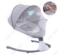 Td® Chaise Berçante Électrique Pour Bébé Chaise Confort Serrure À Un Bouton Facile À Enlever Et À Laver Installation Lit Berceau Sim Multicolore