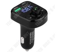 TD® Chargeur de voiture transmetteur FM Bluetooth double port USB-adaptateur chargeur pour voiture-equipement auto FM bluetooth