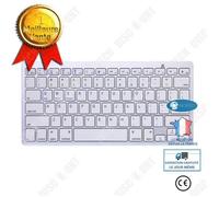 TD® Clavier Azerty français externe X5 sans fil bluetooth tablette mobile ipad ordinateur de bureau blanc sans souris avec 78 touche