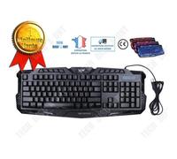 TD® clavier ordinateur de jeu main universel qwerty mécanique bluetooth rétro-éclairage tricolore design ergonomique couleur noir