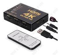 TD® Commutateur HDMI avec 5 Entrées 4K, Adaptateur HDMI pour TV , consoles ou DVD, Télécommande pour basculer entre les appareils