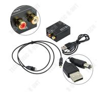 TD® Convertisseur Analogique RCA commutation audio alimentation double connecteur Toslink avec Doubles entrées grande qualité audio