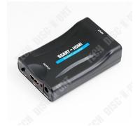 TD® Convertisseur Péritel vers HDMI Adaptateur Scart vers HDMI 1080P HD pour DVD, Box - adaptateur vidéo ordinateur - Fiche audio