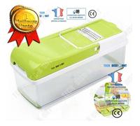 Td® Coupe-Légumes Intelligent Multi Fonctionnel Blanc Et Vert - 9 En 1 Mandoline De Cuisine Efficace Déchiqueteuse Râpe Trancheuse