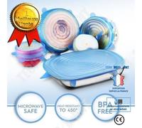 Td® Couvercles Extensibles En Silicone Pack De 6 De Différentes Tailles De Forme Ronde Economique Bonne Qualité Micro-Onde Economie