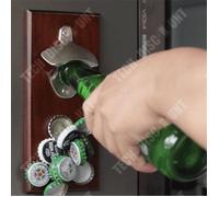 Td® Décapsuleur Murale Bière Coca Et Autres Boissons Construction Artisanale Ustensile De Cuisine Installation Simple Cadeau Bois