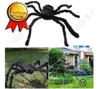 TD® Décoration Araignée Géante Velue / Halloween Décor Araignée Noire de 150 cm Peluche Longue yeux rouges
