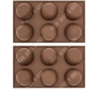 Td® Demi-Boule Sphère Gâteau Silicone Moule Muffin Biscuits Au Chocolat Moule De Cuisson Marron Pâtisserie Lavage Facile