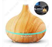 Td Diffuseur Dhuiles Essentielles 400ml Humidification Air Télécommande Brume Led Ambiance Relaxante Utilisation Maison Chambre