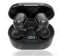 Td® Écouteurs Bluetooth Sans Fil Mini Écouteurs Bluetooth De Sport Led Affichage Numérique Mini Écouteurs De Sport Écouteurs Noirs