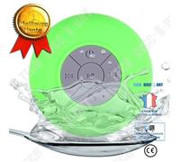 TD® Enceinte Bluetooth Douche Étanche/ Waterproof Speaker BTS-06/ Haut-parleur à ventouse étanche niveau salle de bain, vert