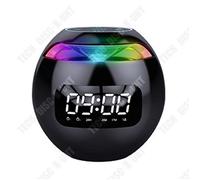 TD® Enceinte Bluetooth Horloge colorée Réveil Cadeau Enceinte Bluetooth Mini Portable Carte Plug-in Petite Enceinte Basse Noir