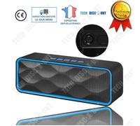 TD® Enceinte bluetooth portable haut parleur pc voiture iphone noir sans fil mains libres appareils musiques audio basse puissante