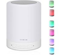 TD® Enceinte bluetooth portable lumineuse haut parleur voiture portable sans fil blanc lampe ambiance téléphone decoration veilleuse