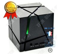 TD® Enceinte Magic Cube Bluetooth Encastré avec Microphone Radio FM Stéreo Subwoofer Enceinte cubique Main Libre Microphone