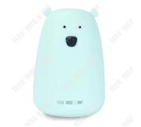 Td® Enfants Bébé Lampe Chambre De Nuit Mignon Ours Silicone Led Night Light/ Lumière De Nuit Chevet Chambre D'enfants /Décoration Multicolore