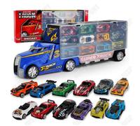 Td® Ensemble De Jouets De Voiture De Sport En Alliage 12 Modèle De Voiture Pour Enfants Dans Le Jouet De Boîte Portable De Voiture