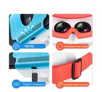 TD® Expérience de jeu immersive 3D stéréo HD lunettes multimédia à distance oculaire réglable à double lentille compatibles avec Swi