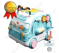 Td® Fun Q Meng Puzzle Bus Éducation Précoce Voiture Illumination Des Enfants Électrique Son Et Lumière Voiture Jouet Universelle
