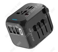 Td® Global Travel Multifunction Charger Type C Socket 3usb Converter Avec Indicateur Portable Plug Rubik's Cube Universal