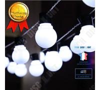 TD® Guirlande lumineuse led, guisette G50, guisette d'extérieur, guirlande de boules, fête de ma - Modèle: Blanc doux 5m - MILEDCA1