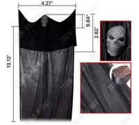 Td® Halloween Decoration Fournitures De Décoration De Fête Masques Sonores Lumineux À Commande Vocale Suspendus