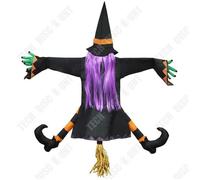 Td® Halloween Decoration Sorcière Frappé Arbre Sorcière Gonflable Maison Hantée Accessoires Articles De Fête