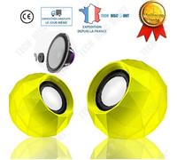 TD® Haut-parleur multimédia avec fil câble interface USB avec boîtier audio léger mini fréquence musique célébration enceinte sons f