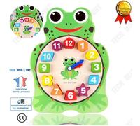 TD® Horloge en grenouille pour enfants montre chiffre grenouille accessoire de jeu ludique apprentissage horaire amusant