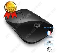 TD® HP Souris USB sans fil mince 2,4 GHz noire avec capteur optique LED bleue 1200 dpi, autonomie de la batterie jusqu'à 16 mois