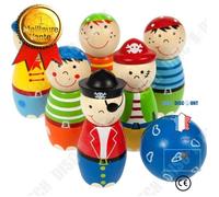 TD® Jeu de quilles pour enfants jeux amusement de pirate mini bowling de pirate accessoire de quille