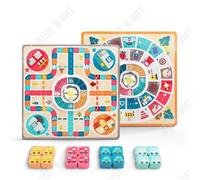 TD® Jeu de société éducatif pour enfants, jeu recto-verso, plateau multifonctionnel, jouet interactif d'échecs volant de transport