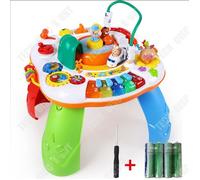 Td? Jouets ?Ducatifs Pour Enfants Table De Jeu De Blocs De Construction De Train Ferroviaire Table D'apprentissage Multifonctionnell