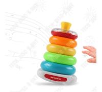 Td® Jouets Éducatifs Pour Bébés De 0 À 3 Ans Rainbow Ring Jenga Tumbler Toy Apprenez La Forme, La Couleur, La Taille