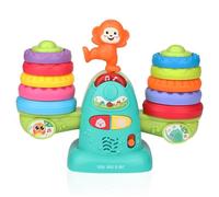 Td® Jouets Éducatifs Pour Enfants 0-3 Ans Gobelets Empilables Pour Bébé Version Anglaise Anneau D'équilibre En Plastique Arc-En-Ciel