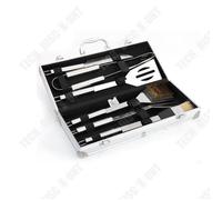 Td® Kit Barbecue 5 Ustensiles De Cuisine Bbq Fourchette, Couteau, Spatule, Pince Pinceau Coffret Couverts Cadeaux Cuissons Grillades