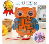 Td® Labyrinthe Jeu De Société Junior Dvd Livre Magnétique Magique Chat Bille 3d Bille Bébé Bois Stylo Puzzle Cadeau Enfants Hibou