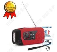 Td® Lampe Led Portable Multifonctionnel- Portable Solaire Manivelle Radio Am - Fm - Météo Radio Solaire Led Haut-Parleur Multicolore